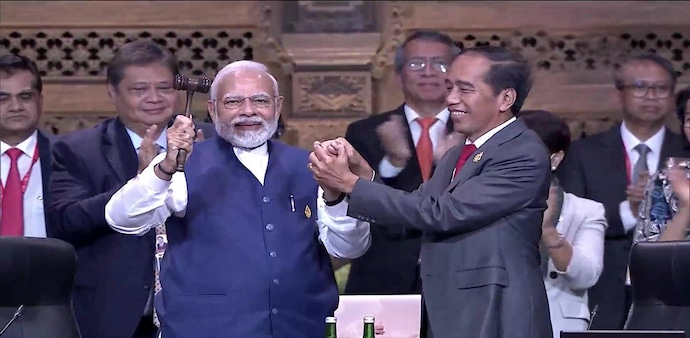 The Prime Minister further said that during its stint as the G20 chair, India will organise meets in different states and cities of the country and make it a catalyst for global change. The Prime Minister further said that during its stint as the G20 chair, India will organise meets in different states and cities of the country and make it a catalyst for global change.