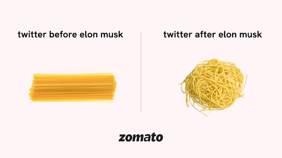 'Twitter before and after': Zomato's meme game takes a hilarious dig at Elon Musk 'Twitter before and after': Zomato's meme game takes a hilarious dig at Elon Musk