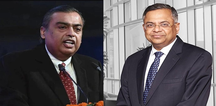 RIL chairman Mukesh Ambani praised Tata Group's N Chandrasekaran RIL chairman Mukesh Ambani praised Tata Group's N Chandrasekaran