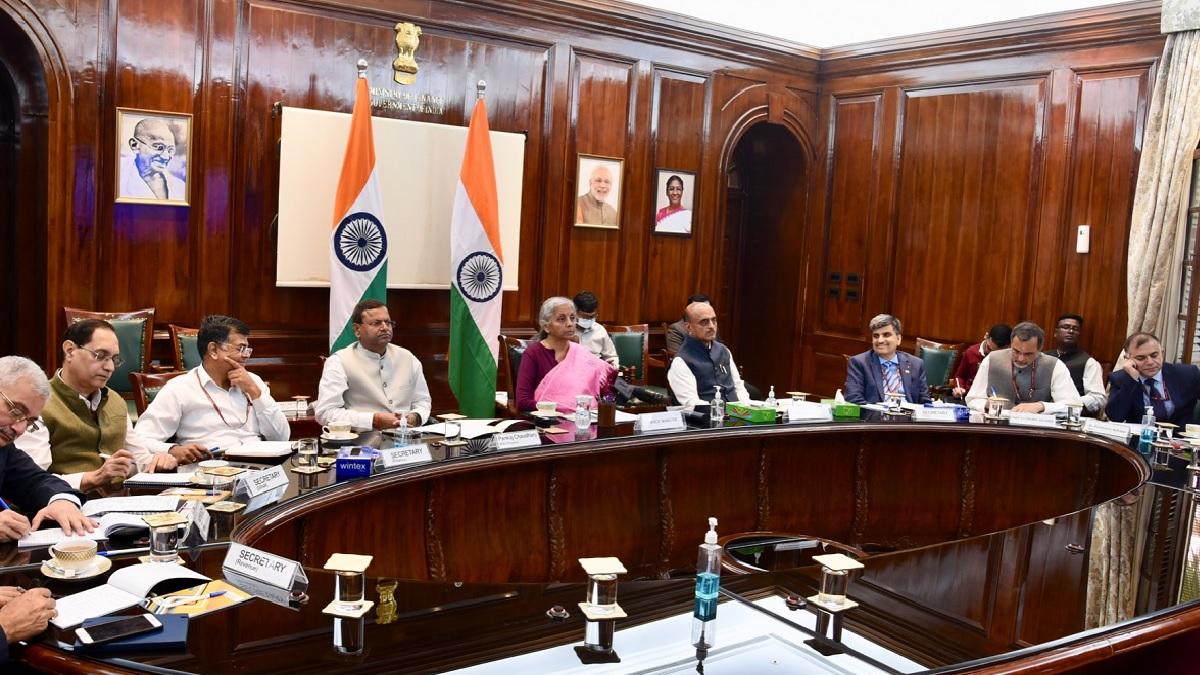 Union Finance Minister Nirmala Sitharaman chairs a pre-Budget 2023 consultation Union Finance Minister Nirmala Sitharaman chairs a pre-Budget 2023 consultation