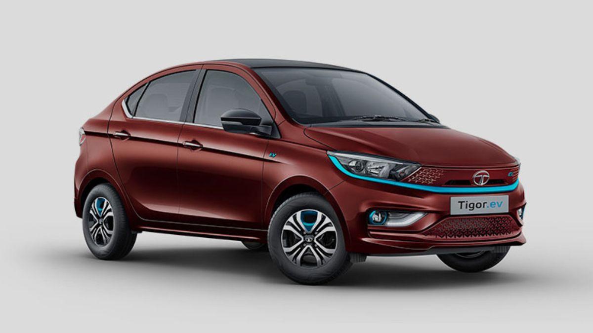 Tata Tigor EV has been updated with new colour, more range and new features as well Tata Tigor EV has been updated with new colour, more range and new features as well