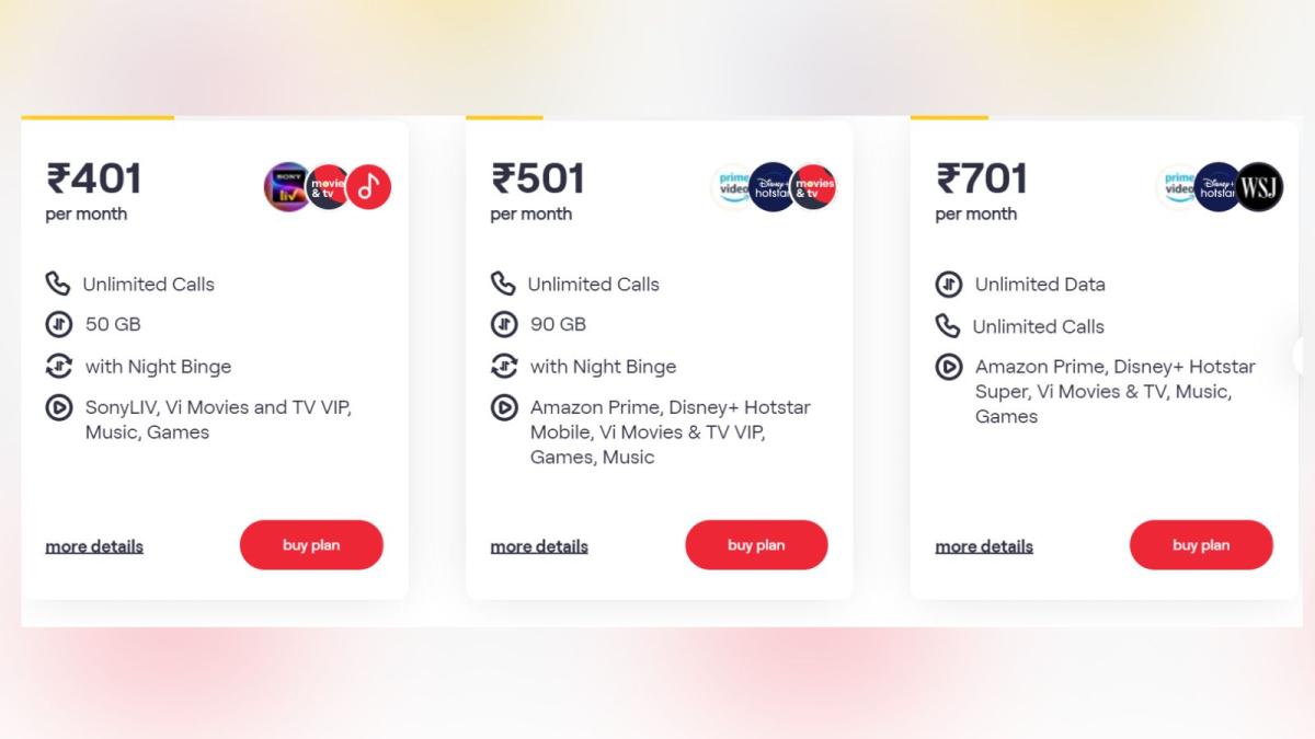 Vi Max postpaid plans with more internet data, Prime and Hotstar benefits launched in India