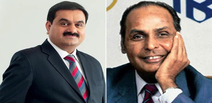 Both Gautam Adani, Chairman of the Adani Group (L) and Dhirubhai Ambani (R), Founder of Reliance Industries, were first-generation entrepreneurs. Both Gautam Adani, Chairman of the Adani Group (L) and Dhirubhai Ambani (R), Founder of Reliance Industries, were first-generation entrepreneurs.