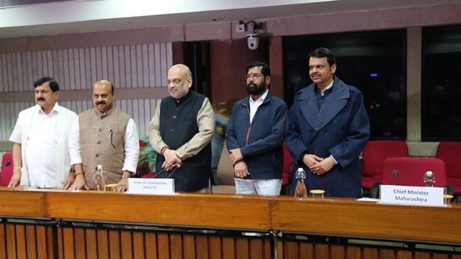 Border row: Amit Shah meets CMs of Maharashtra and Karnataka Border row: Amit Shah meets CMs of Maharashtra and Karnataka