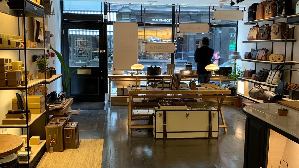 Inside view of Nappa Dori's London store Inside view of Nappa Dori's London store