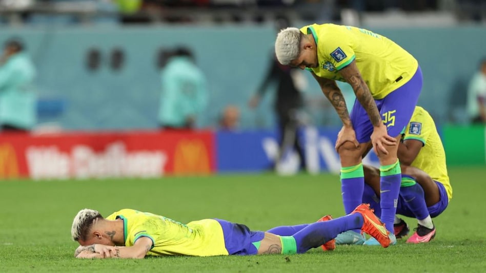 Neymar Jr. scored a goal in the first extra time in the quarter-final against Croatia Neymar Jr. scored a goal in the first extra time in the quarter-final against Croatia