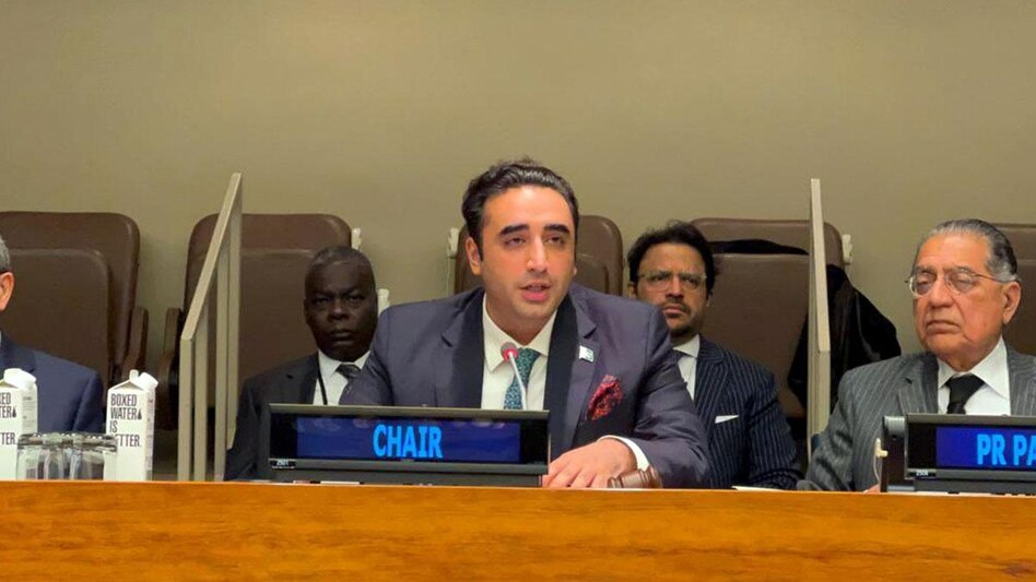 Pakistan foreign minister Bilawal Bhutto Zardari took a veiled jibe at PM Narendra Modi at the UN Security Council meeting on Friday. (Photo: Twitter) Pakistan foreign minister Bilawal Bhutto Zardari took a veiled jibe at PM Narendra Modi at the UN Security Council meeting on Friday. (Photo: Twitter)