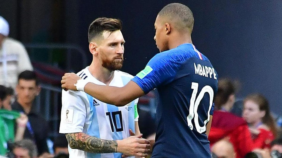 Lionel Messi with Kylian Mbappe Lionel Messi with Kylian Mbappe