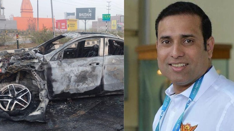 Pant's car on Friday morning collided with the railing and caught fire. Pant's car on Friday morning collided with the railing and caught fire.