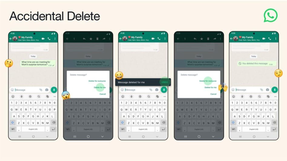 WhatsApp Accidental Delete feature rolled out to Android, iOS WhatsApp Accidental Delete feature rolled out to Android, iOS