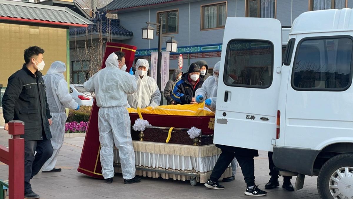 A Covid patient being moved into a hospital in Beijing. Photo credit: Reuters A Covid patient being moved into a hospital in Beijing. Photo credit: Reuters