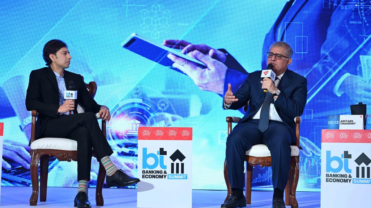 Amitabh Chaudhry was speaking at a fireside with Udayan Mukherjee, Global Business Editor, BT TV, at BT’s Banking & Economy Summit in Mumbai. (Image: Mandar Deodhar/India Today) Amitabh Chaudhry was speaking at a fireside with Udayan Mukherjee, Global Business Editor, BT TV, at BT’s Banking & Economy Summit in Mumbai. (Image: Mandar Deodhar/India Today)