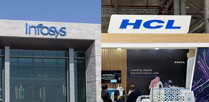 Infosys margin is seen in wide range of 21.5-23.5 per cent. For HCL Tech, margin is seen in 18-19 per cent range. Both the IT majors are expected to retain FY23 guidance Infosys margin is seen in wide range of 21.5-23.5 per cent. For HCL Tech, margin is seen in 18-19 per cent range. Both the IT majors are expected to retain FY23 guidance