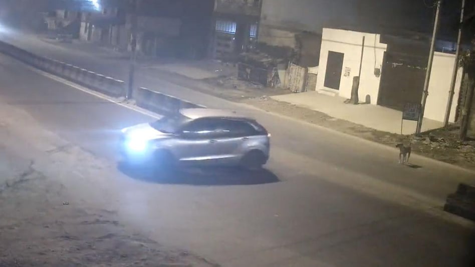 CCTV footage of Baleno car that dragged the deceased woman CCTV footage of Baleno car that dragged the deceased woman