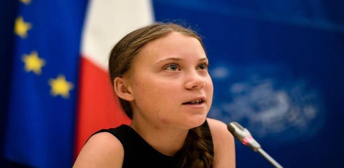 The Swedish climate activist addressed the around 6,000 protesters who marched towards Luetzerath on Saturday The Swedish climate activist addressed the around 6,000 protesters who marched towards Luetzerath on Saturday