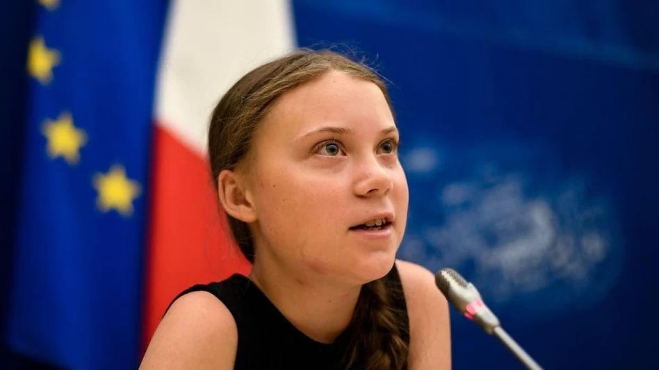 The Swedish climate activist addressed the around 6,000 protesters who marched towards Luetzerath on Saturday The Swedish climate activist addressed the around 6,000 protesters who marched towards Luetzerath on Saturday