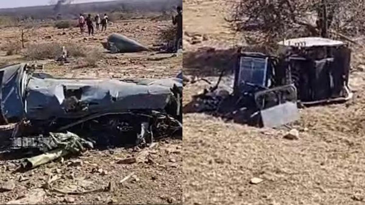 Two Indian Air Force fighter jets crashed in Morena, Madhya Pradesh (Image - Screengrab) Two Indian Air Force fighter jets crashed in Morena, Madhya Pradesh (Image - Screengrab)