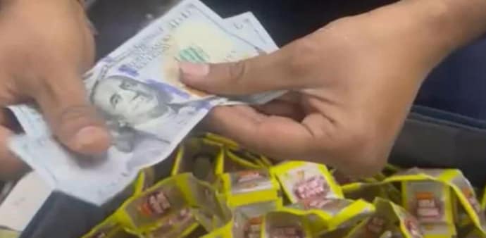 When they searched his checked-in luggage, they found $40,000 When they searched his checked-in luggage, they found $40,000