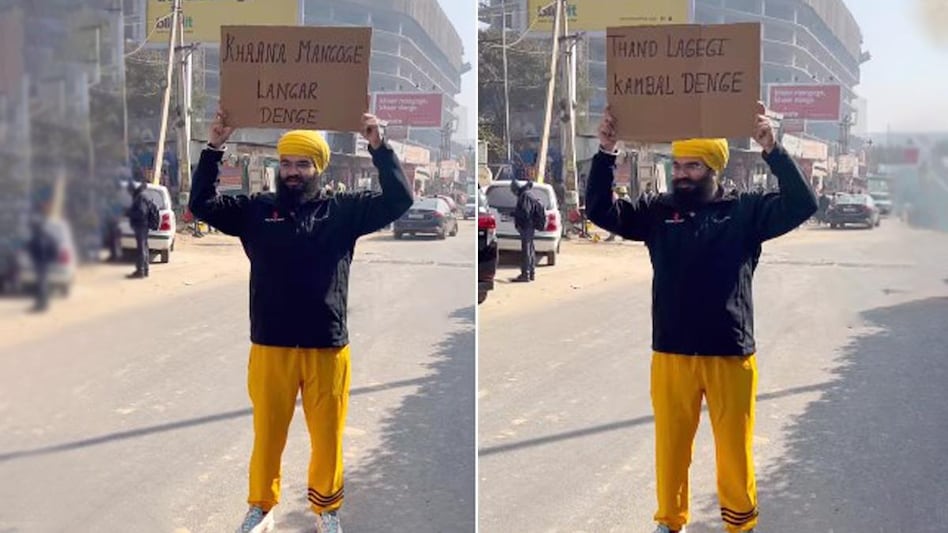 The social activist from Gurugram, Harteerath Singh, shared a video on Instagram wherein he can be seen standing in front of the Blinkit-Zomato billboards. The social activist from Gurugram, Harteerath Singh, shared a video on Instagram wherein he can be seen standing in front of the Blinkit-Zomato billboards.