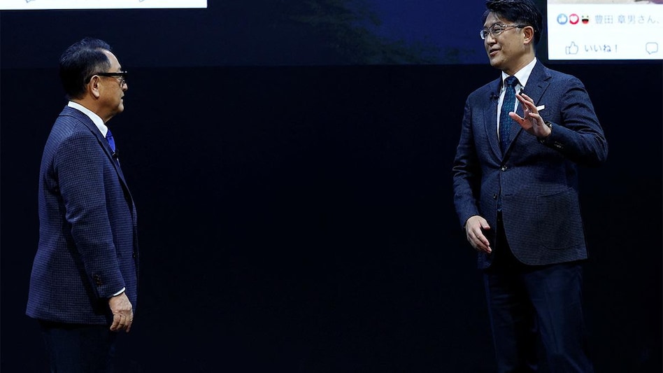 Akio Toyoda and Koji Sato attend Tokyo Auto Salon 2023 Akio Toyoda and Koji Sato attend Tokyo Auto Salon 2023