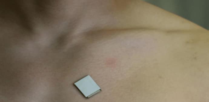 The wearable ultrasound sensor (CREDIT: Xu Laboratory, UC San Diego Jacobs School of Engineering) The wearable ultrasound sensor (CREDIT: Xu Laboratory, UC San Diego Jacobs School of Engineering)