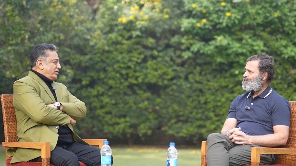Kamal Haasan had joined the Bharat Jodo Yatra in the national capital. (Image: Screengrab) Kamal Haasan had joined the Bharat Jodo Yatra in the national capital. (Image: Screengrab)