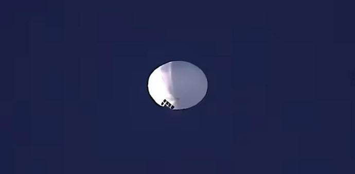 The high altitude balloon was seen over Montana on Wednesday. Photo: AP The high altitude balloon was seen over Montana on Wednesday. Photo: AP