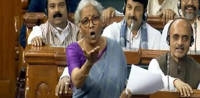 Union Finance Minister Nirmala Sitharaman in Lok Sabha on Friday Union Finance Minister Nirmala Sitharaman in Lok Sabha on Friday