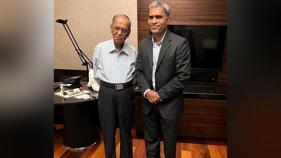 Infosys’ Narayana Murthy and Prashant Girbane of MCCIA-9:16 Infosys’ Narayana Murthy and Prashant Girbane of MCCIA-9:16