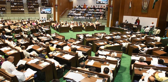 Gujarat budget announced by state FM Kanu Desai Gujarat budget announced by state FM Kanu Desai