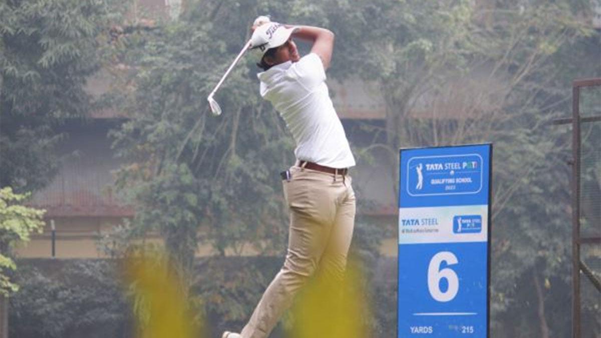 Two-time national amateur champion Aryan Roopa Anand of Bangalore in action at the Tollygunge Club in Kolkata. Image courtesy PGTI Two-time national amateur champion Aryan Roopa Anand of Bangalore in action at the Tollygunge Club in Kolkata. Image courtesy PGTI