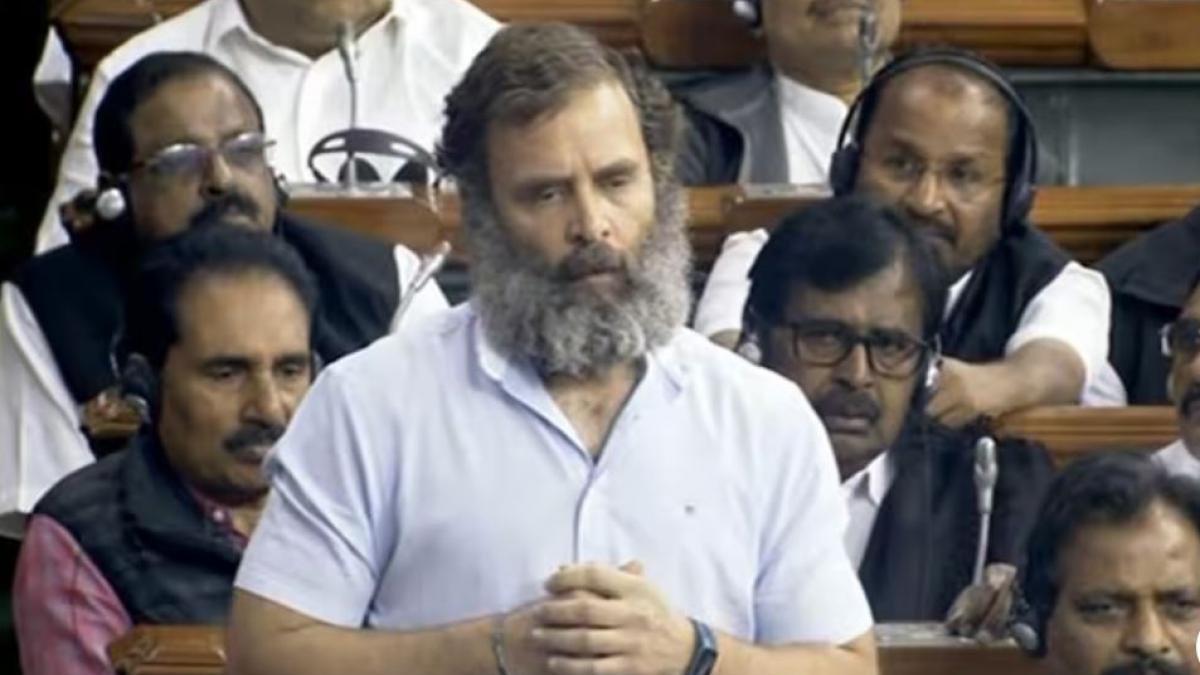 Adani row: Former Congress chief Rahul Gandhi in Lok Sabha Adani row: Former Congress chief Rahul Gandhi in Lok Sabha