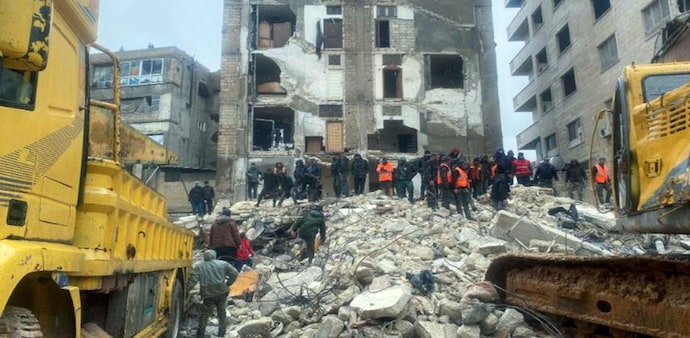 The magnitude 7.8 quake brought down whole apartment blocks in Turkish cities and piled more devastation on millions of Syrians displaced by years of war. (Reuters) The magnitude 7.8 quake brought down whole apartment blocks in Turkish cities and piled more devastation on millions of Syrians displaced by years of war. (Reuters)
