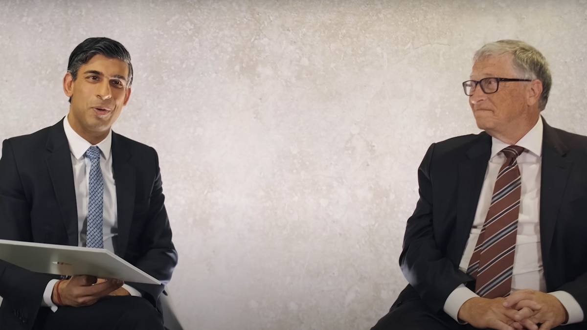 UK PM Rishi Sunak and Microsoft co-founder Bill Gates UK PM Rishi Sunak and Microsoft co-founder Bill Gates