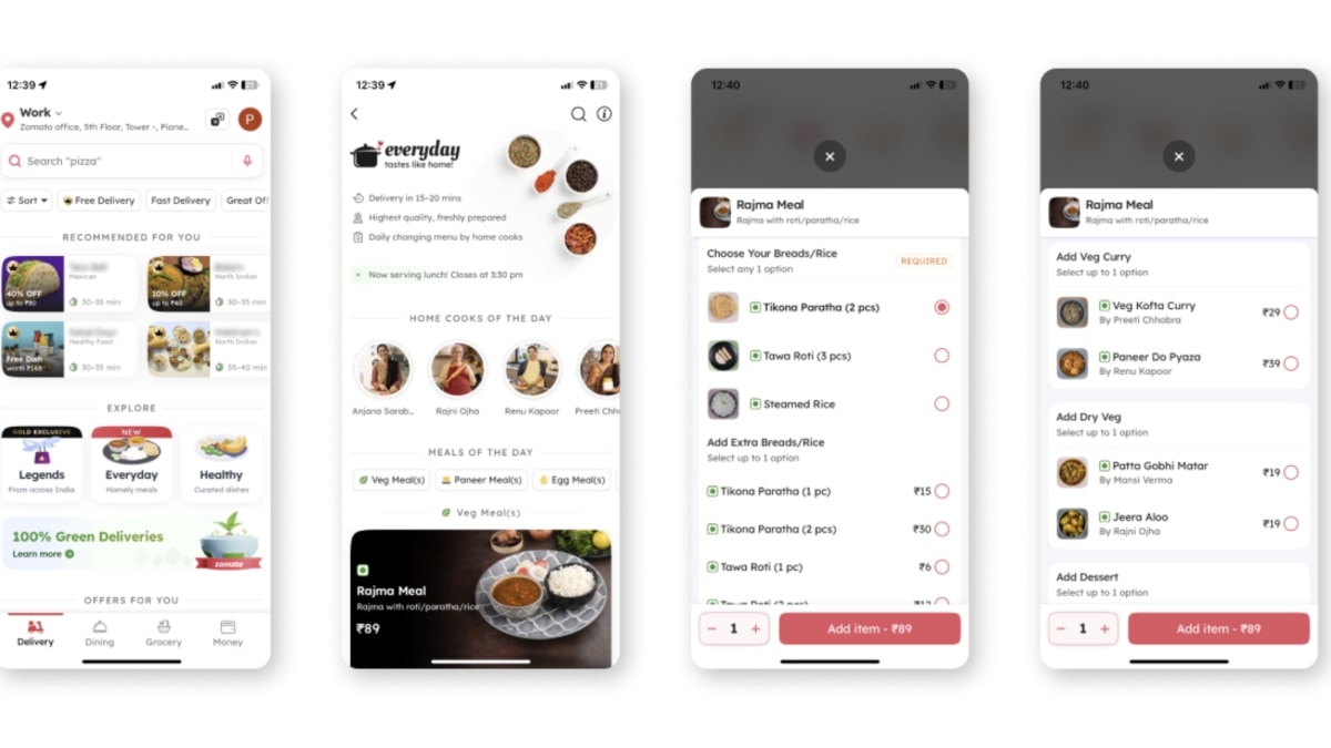 Zomato will start delivering freshly cooked home style meals at Rs 89 only Zomato will start delivering freshly cooked home style meals at Rs 89 only