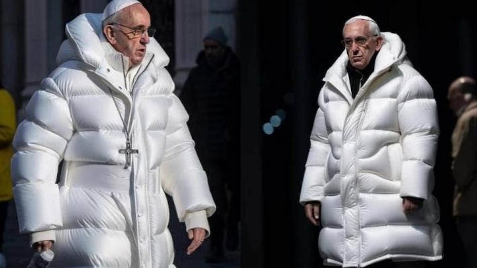 An AI-generated image of Pope Francis An AI-generated image of Pope Francis