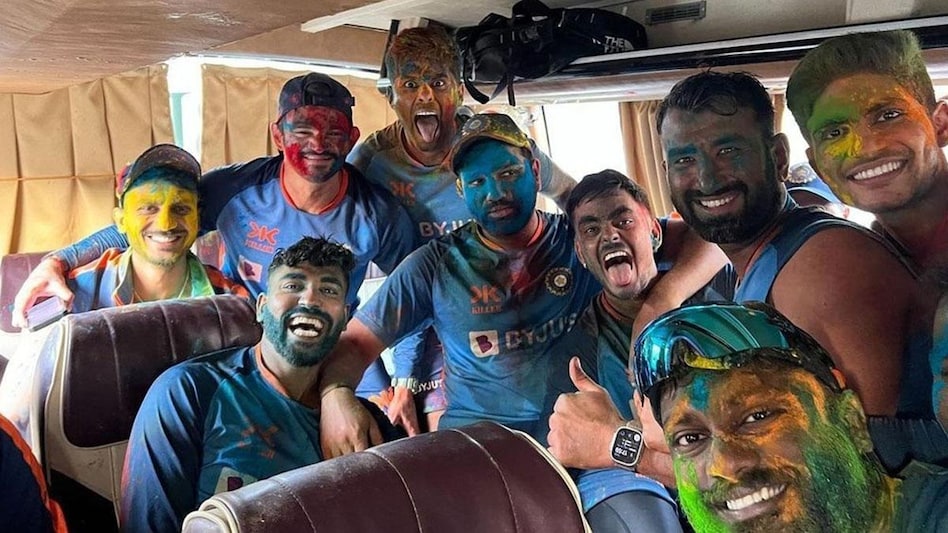 In a viral video shared by Shubman Gill, skipper Rohit Sharma and Virat Kohli were seen celebrating the festival of colours In a viral video shared by Shubman Gill, skipper Rohit Sharma and Virat Kohli were seen celebrating the festival of colours