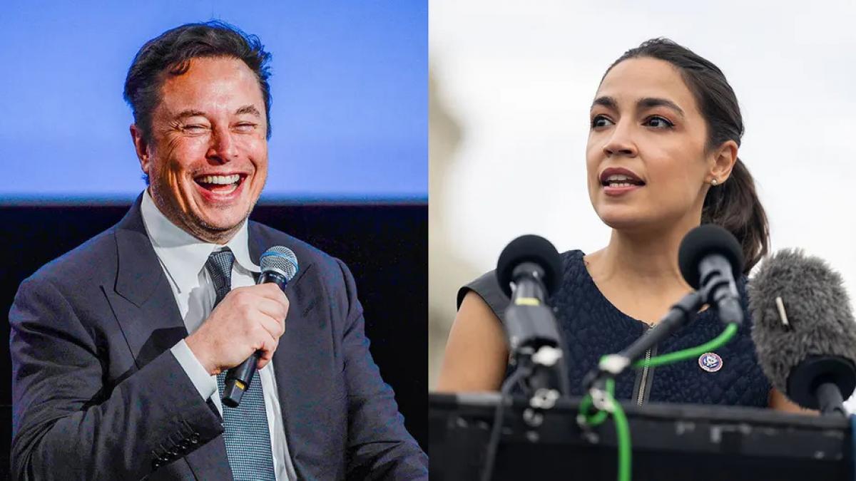 Elon Musk and Alexandria Ocasio-Cortez Elon Musk and Alexandria Ocasio-Cortez