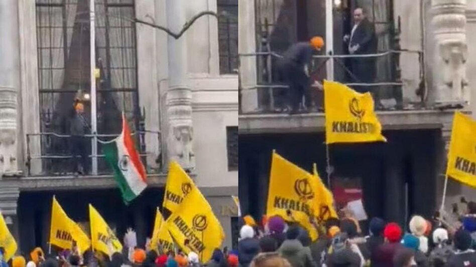 Khailstan supporters protested outside the Indian High Commission in the UK earlier this month Khailstan supporters protested outside the Indian High Commission in the UK earlier this month