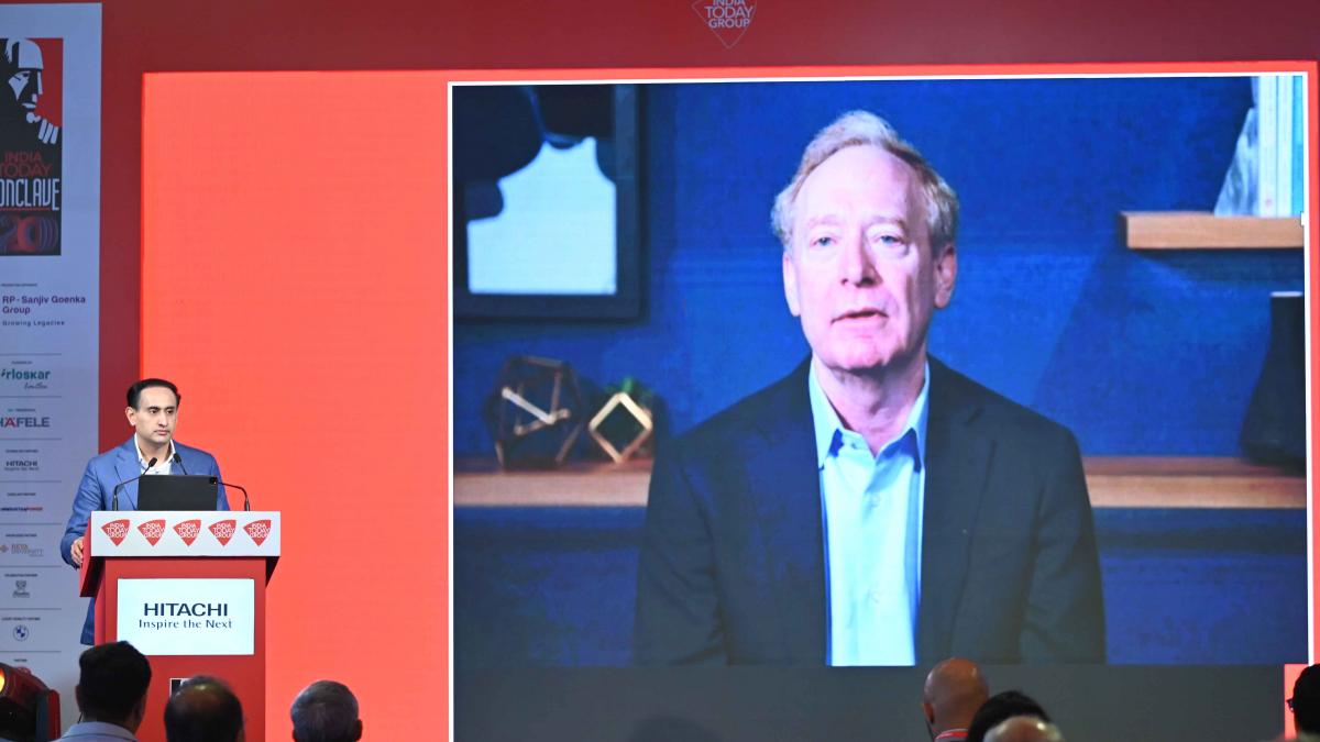 Microsoft President Brad Smith at India Today Conclave 2023 Microsoft President Brad Smith at India Today Conclave 2023