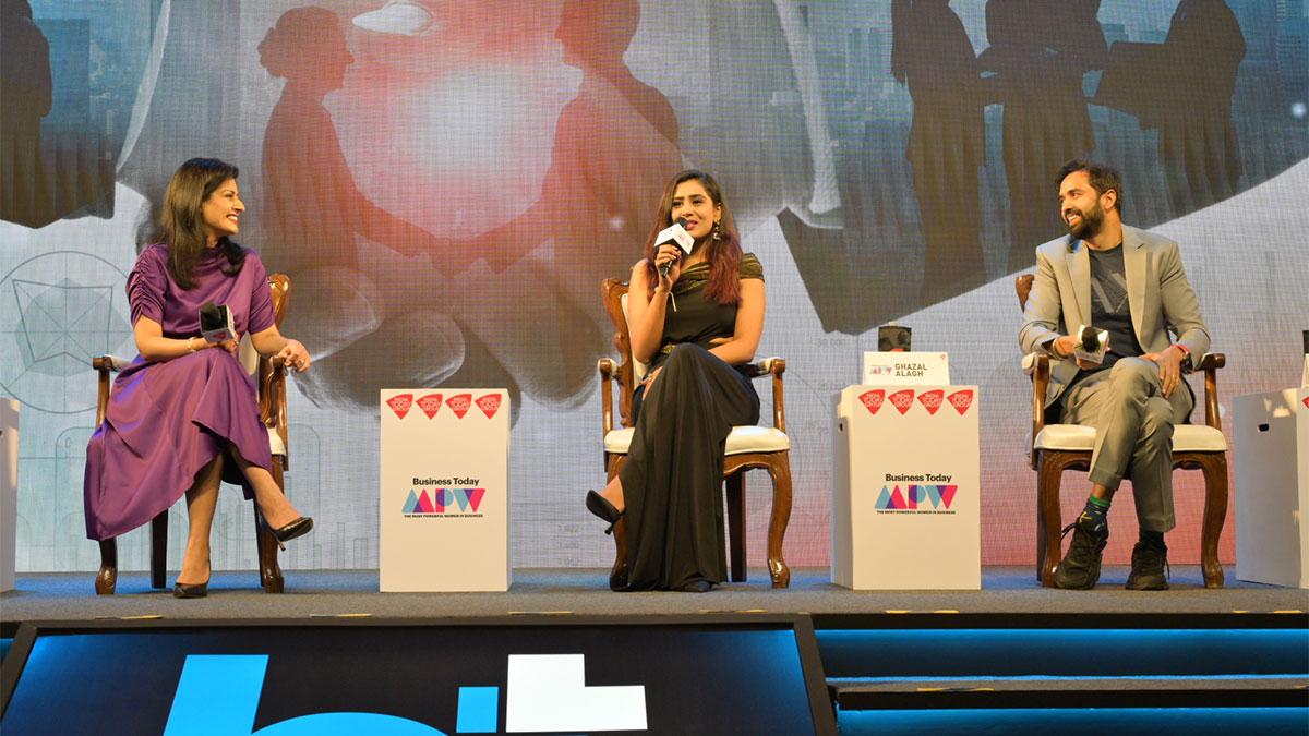 While speaking at Business Today's Most Powerful Women (MPW) Awards 2022 event in Mumbai, Ghazal Alagh, co-founder, Mamaearth and Varun Alagh, co-founder and CEO, Mamaearth took the stage and shared the company’s vision going forward While speaking at Business Today's Most Powerful Women (MPW) Awards 2022 event in Mumbai, Ghazal Alagh, co-founder, Mamaearth and Varun Alagh, co-founder and CEO, Mamaearth took the stage and shared the company’s vision going forward