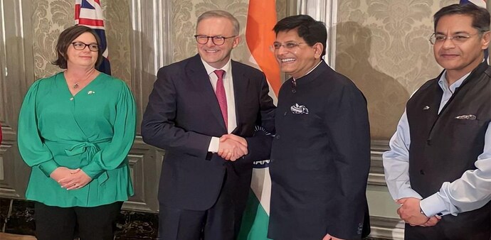 Union Minister Piyush Goyal with Australian PM Anthony Albanese in Mumbai Union Minister Piyush Goyal with Australian PM Anthony Albanese in Mumbai