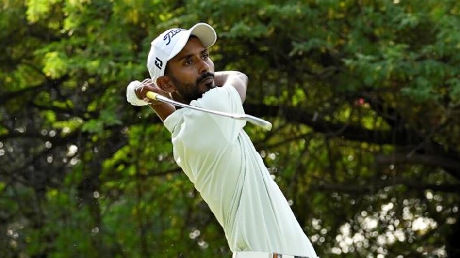 Rashid Khan, the best-placed Indian after the first day of the DGC Open, in action at the Delhi Golf Club on Thursday. Image courtesy Asian Tour Rashid Khan, the best-placed Indian after the first day of the DGC Open, in action at the Delhi Golf Club on Thursday. Image courtesy Asian Tour