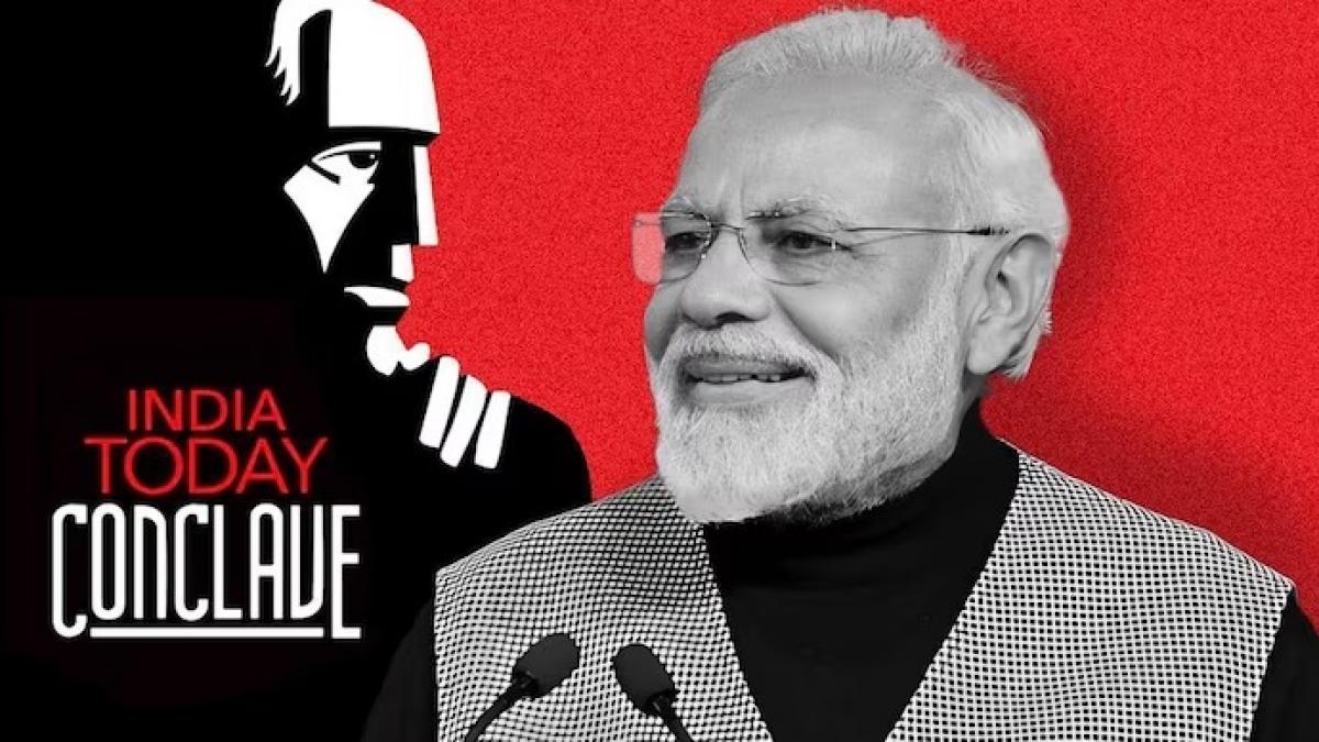 Prime Minister Narendra Modi at India Today Conclave 2023 Prime Minister Narendra Modi at India Today Conclave 2023