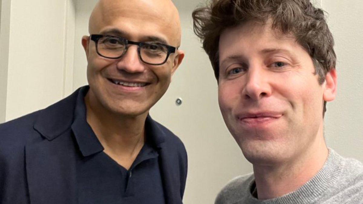 OpenAI CEO Sam Altman with Microsoft CEO Satya Nadella (Image: Sama/Twitter) OpenAI CEO Sam Altman with Microsoft CEO Satya Nadella (Image: Sama/Twitter)
