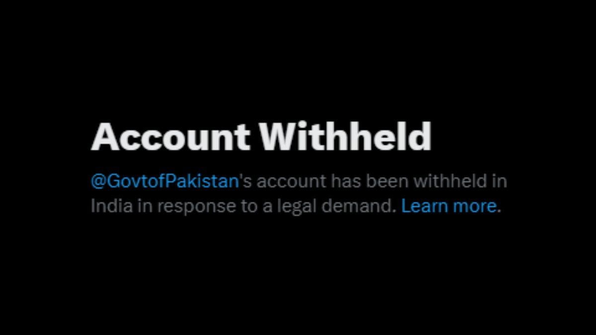 Govt of Pakistan official Twitter handle blocked in India Govt of Pakistan official Twitter handle blocked in India