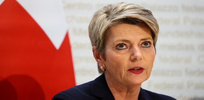 Switzerland's Federal Councillor and chief of the finance federal department Karin Keller-Sutter Switzerland's Federal Councillor and chief of the finance federal department Karin Keller-Sutter