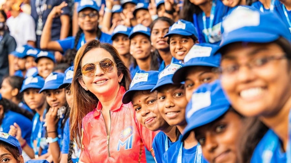 Ambani was hopeful of the fact that some of the girls in the stands could become the next superstars of the country in future. Ambani was hopeful of the fact that some of the girls in the stands could become the next superstars of the country in future.