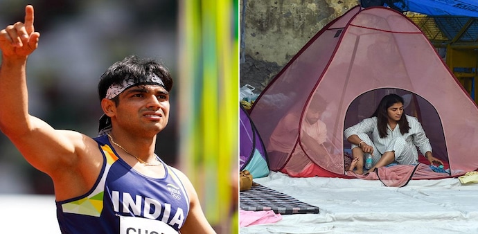 Neeraj Chopra supports the protesting wrestlers Neeraj Chopra supports the protesting wrestlers