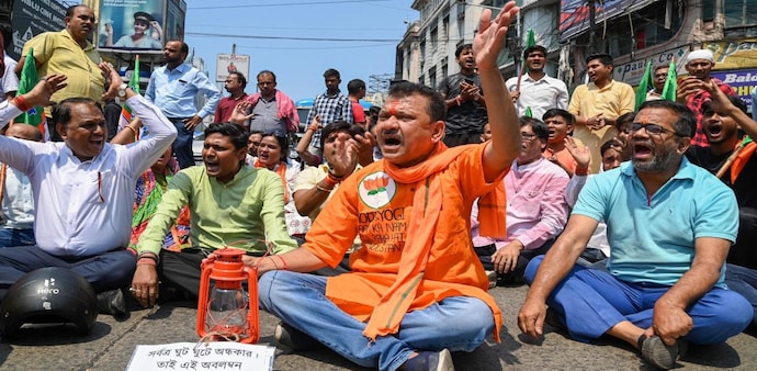 BJP protests against the Ram Navami clash in West Bengal BJP protests against the Ram Navami clash in West Bengal